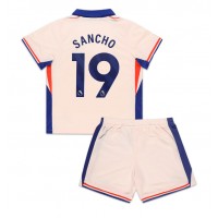 Camisa de Futebol Chelsea Jadon Sancho #19 Equipamento Secundário Infantil 2024-25 Manga Curta (+ Calças curtas)